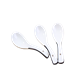 純白陶瓷小湯勺 飯勺 湯匙 可客製釉上燒花LOGO圖樣 | 第二張展示圖