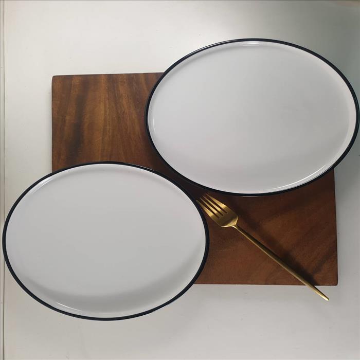 北歐風 創意陶瓷西餐盤 居家餐廚擺設 質感裝飾 餐盤 盤子 弧邊盤 | 展示圖