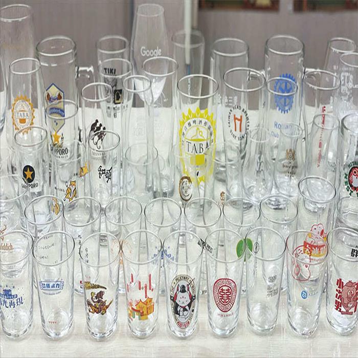 客製玻璃杯燒花印刷 玻璃杯彩印Logo  請提供客服圖檔詢價