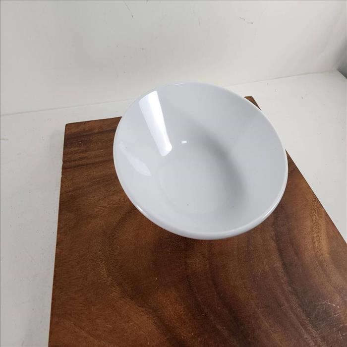 7.5吋 純白高台丸丼飯碗 麵碗 湯碗 可客製釉上燒花LOGO圖樣 | 展示圖