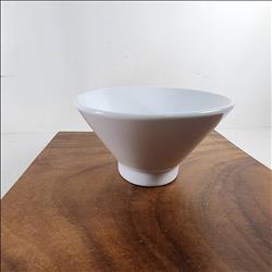 7.5吋 純白高台丸丼飯碗 麵碗 湯碗 可客製釉上燒花LOGO圖樣 | 展示圖
