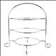 經典三層圓形點心盤架/蛋糕架/點心架/下午茶架/亮銀色 | 第二張展示圖