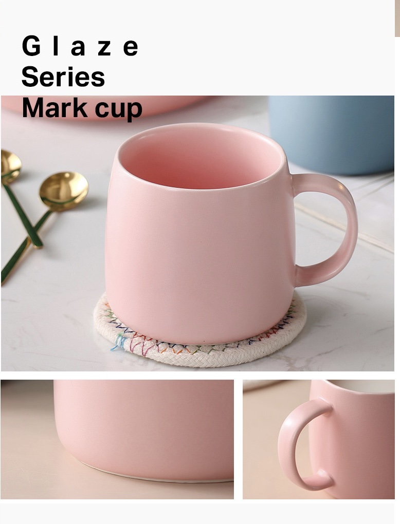  北歐風 平光 釉色馬克杯 茶杯 水杯 咖啡杯 牛奶杯 480ML (4色可選)  | 第二張展示圖