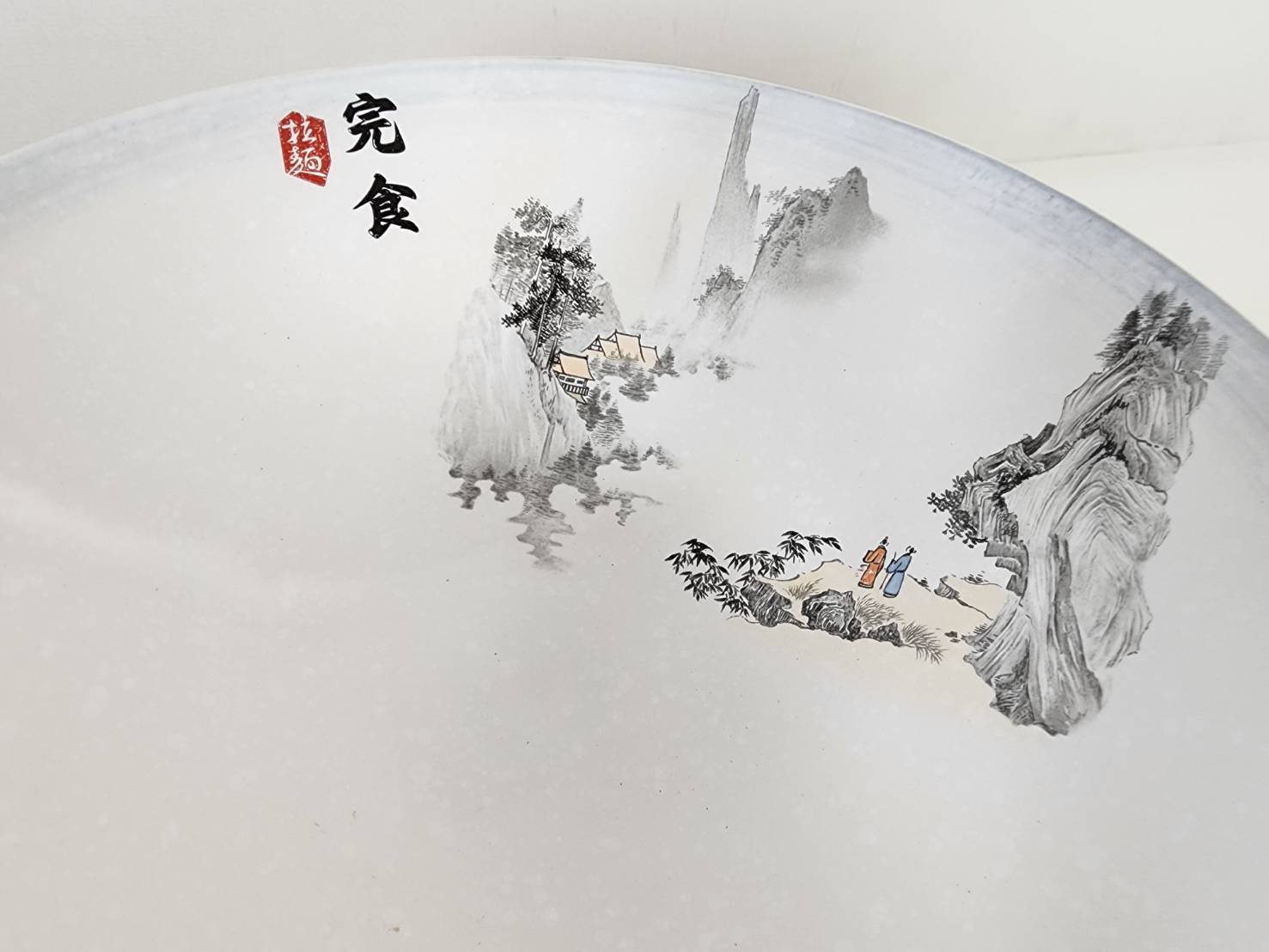 9.5吋 雪白雪花紋日式拉麵碗 可釉上彩印刷圖案LOGO | 第二張展示圖