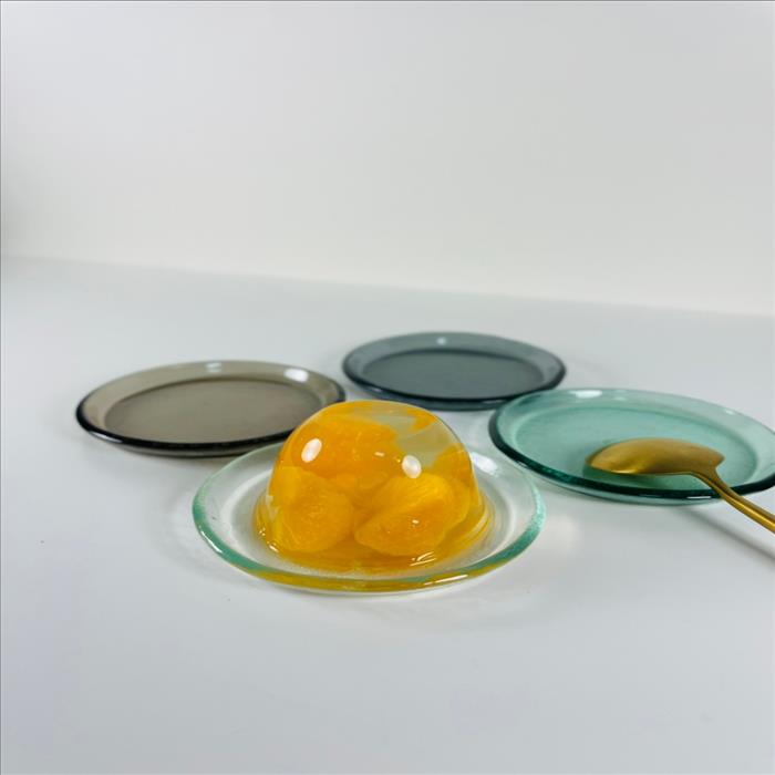 玻璃圓形醬料碟 醬油碟/小菜淺盤/弧邊盤 （四色)  可雷射雕刻LOGO | 第三張展示圖