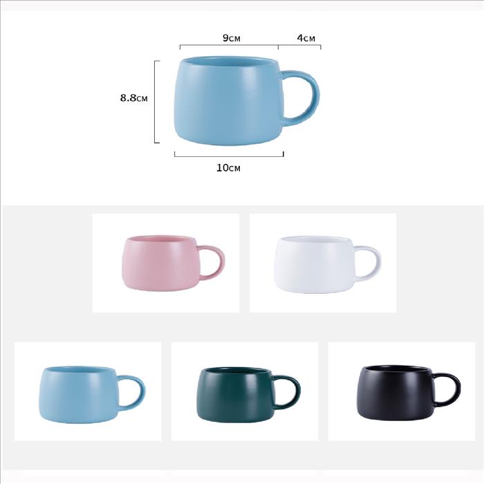  北歐風 平光 釉色馬克杯 茶杯 水杯 咖啡杯 牛奶杯 480ML (4色可選)  | 第三張展示圖