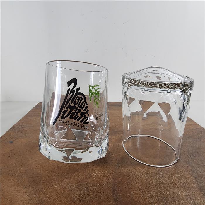 玻璃杯印刷 釉燒彩色 旋轉威杯 不倒翁杯-305ml 可客製印刷圖案Logo 圖案耐洗不掉 | 第三張展示圖