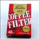 Kalita 無漂白咖啡濾紙 #101#102#103 40枚入/盒 | 第三張展示圖
