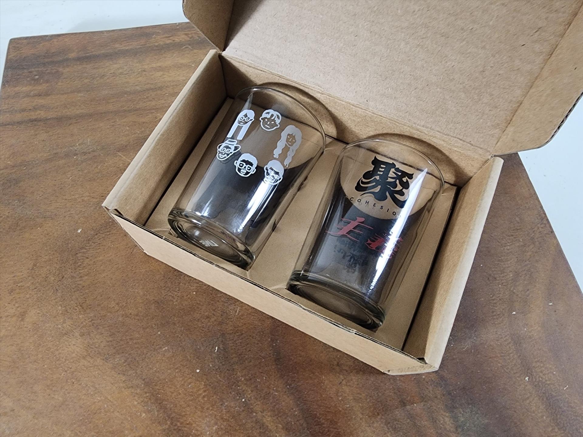 玻璃杯印刷 釉燒熱炒杯雙入盒裝組合 啤酒杯150ml 可印刷圖案耐洗不掉 最少100組起訂 | 第一張展示圖