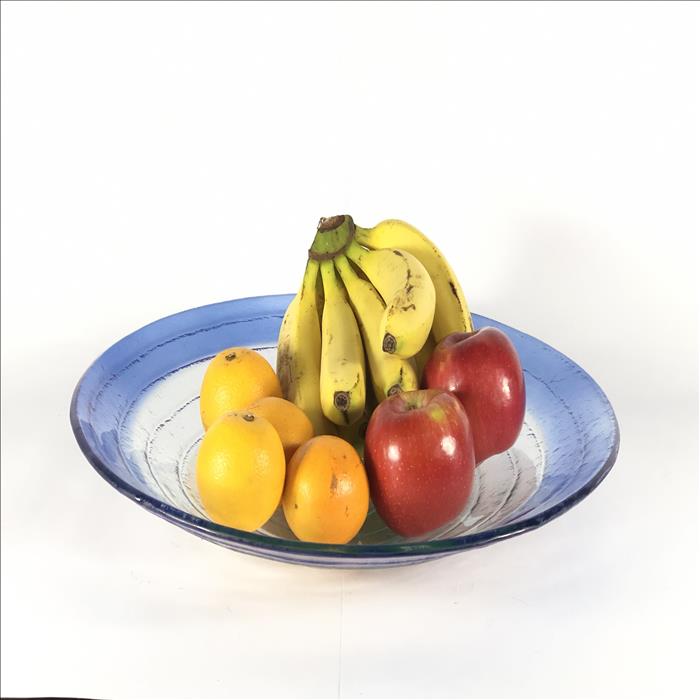 窯燒玻璃盤/圓型深缽【藍帶波紋】 | 展示圖