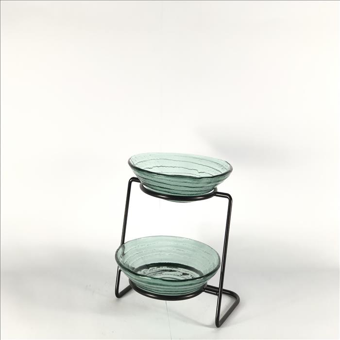 窯燒玻璃盤/圓型玻璃碗【波紋】 | 展示圖