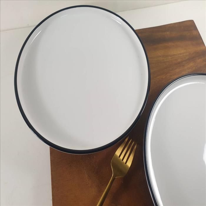 北歐風 創意陶瓷西餐盤 居家餐廚擺設 質感裝飾 餐盤 盤子 弧邊盤
