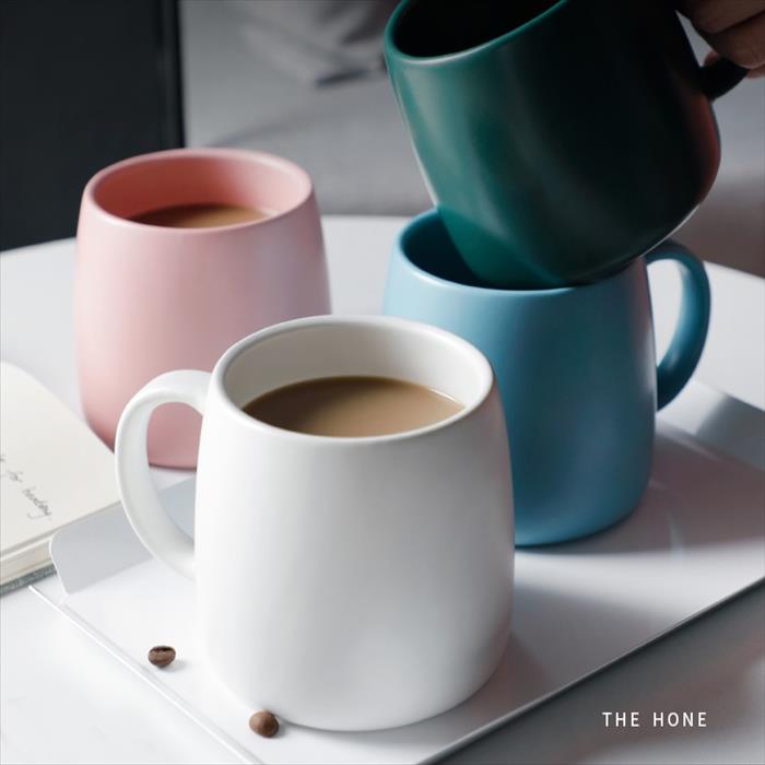  北歐風 平光 釉色馬克杯 茶杯 水杯 咖啡杯 牛奶杯 480ML (4色可選) 