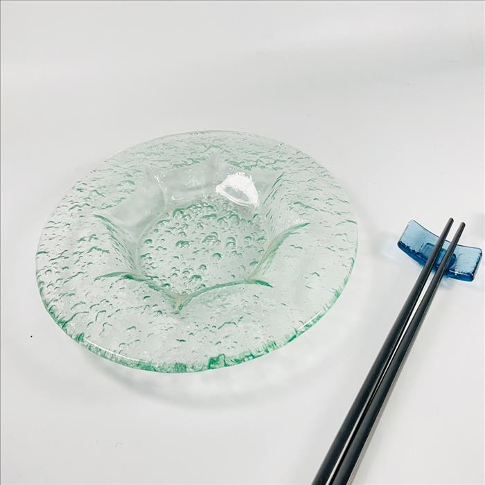 窯燒玻璃盤/圓型玻璃淺盤【八角】 | 展示圖