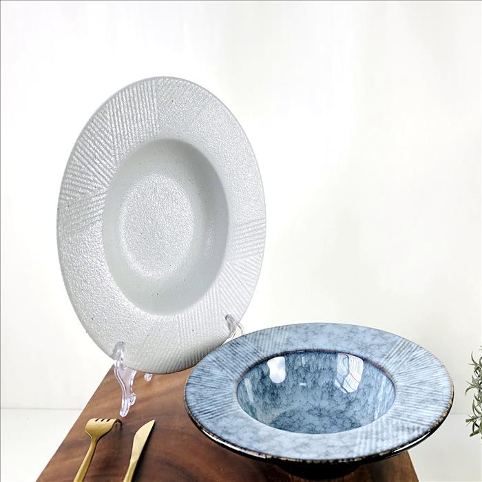 歐式10吋創意陶瓷草帽盤/濃湯盤/義大利麵盤/飛碟盤/餐廳專用 | 展示圖