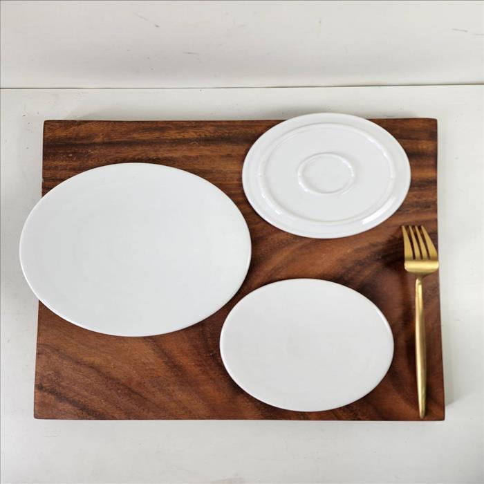 簡約款純白平板盤 蛋糕盤 壽司盤 烘焙麵包盤 可客製化釉上彩