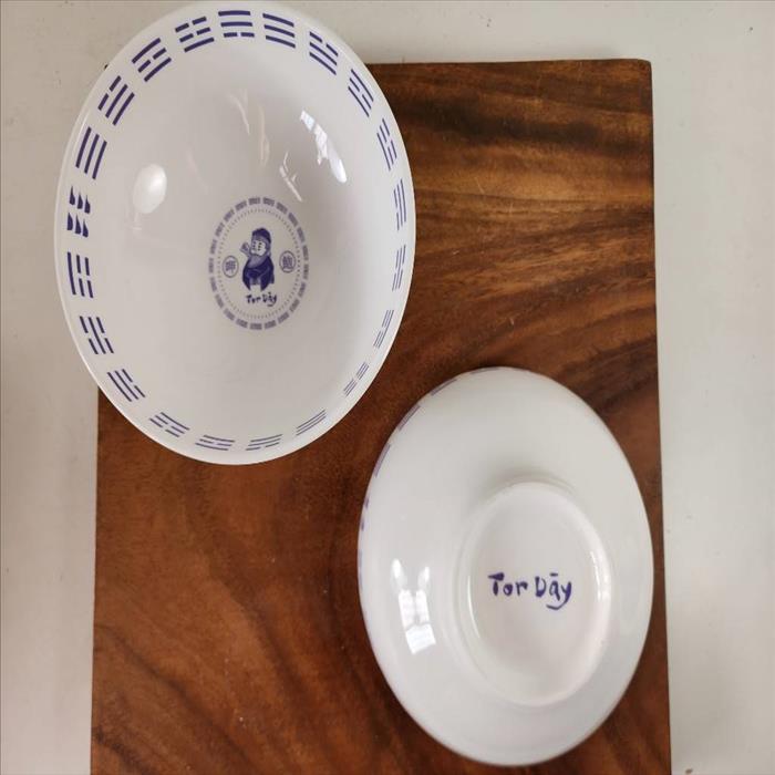 7吋純白麵碗 湯品碗 可以客製釉上燒製圖樣另洽客服 | 展示圖